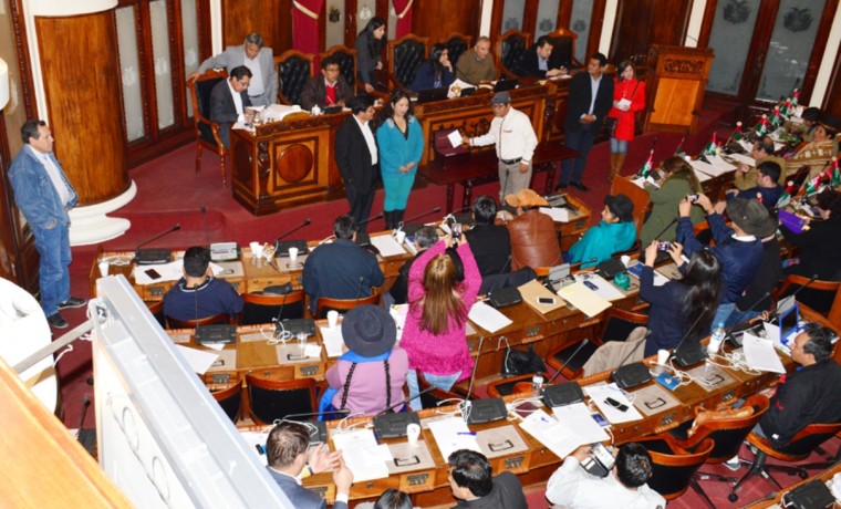 1. Los diputados durante la elección de los vocales.