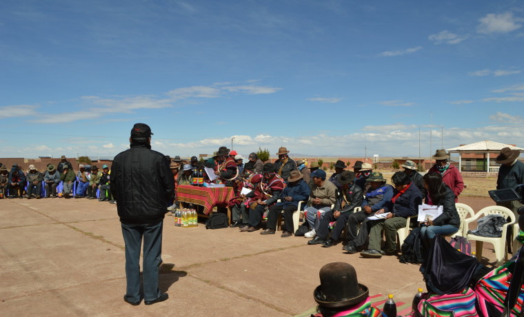 5. Explicación de AJAM a comunarios de Ayllu San Felipe de Corpa.