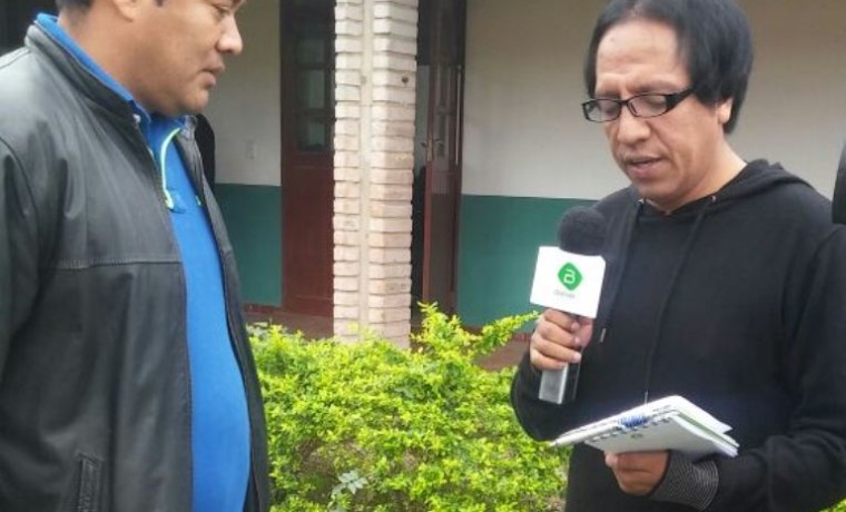 10. El presidente del Concejo Municipal de Charagua, Justo Mamani, en entrevista con Bolivia TV.