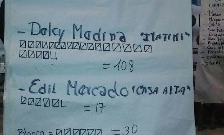 14. Resultados de la elección de los postulantes a Ejecutivo Zonal.