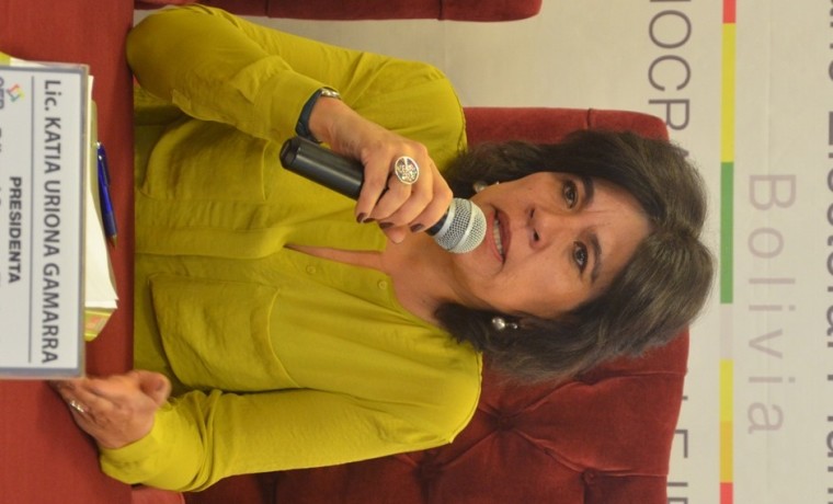 2. La presidenta del TSE, Katia Uriona.