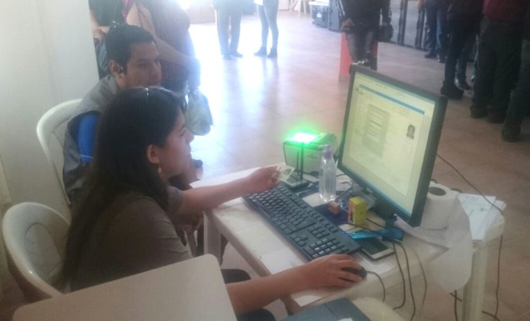 2. Tarija, Yacuiba. Inicio del registro en el padrón electoral.