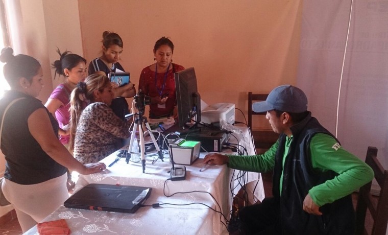 3. Tarija, Villa Montes. Inicio del registro en el padrón electoral.
