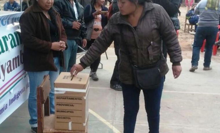 2. En Charagua Norte la forma de elección fue por aclamación y voto secreto, el 28 de agosto.