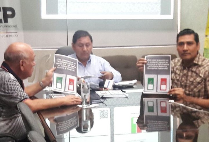 La Sala Plena del TED Santa Cruz durante la aprobación de las papaletas.