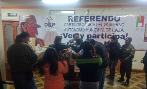 El TED La Paz realizó un simulacro de la votación para el Referendo