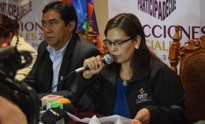 En Chuquisaca, Ceballos y Revilla obtienen el mayor número de votos para el TCP y el TSJ