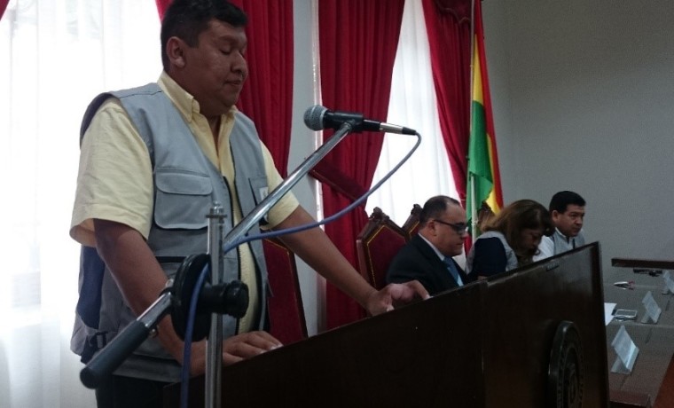 Palabras de bienvenida por el vocal Fermín David Rojas