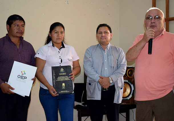 El TED Santa Cruz entregó los resultados oficiales del Referendo Autonómico a las autoridades de Mairana y San Juan