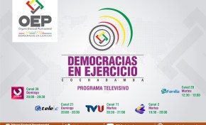 El TED Cochabamba difunde el programa Democracias en Ejercicio para informar sobre las Elecciones Generales