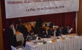 El TED La Paz avanza en el cómputo oficial de las actas electorales departamentales