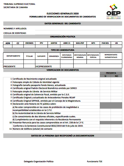 formulario verificación