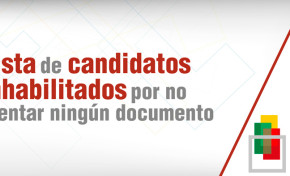Quedan fuera de la carrera electoral 365 candidatos y candidatas