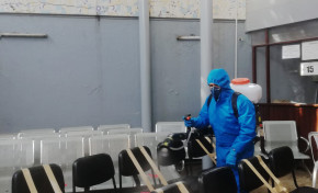 Fumigan instalaciones del TED Cochabamba y Serecí para prevenir brote del Covid-19