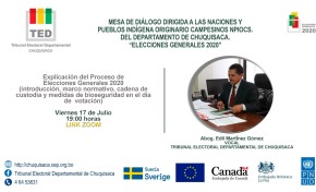 El TED Chuquisaca socializa normas y procedimientos electorales en la Sexta Mesa de Diálogo con naciones y pueblos indígena originario campesinos