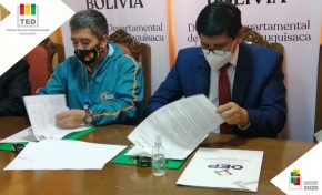Chuquisaca: firman convenio para el uso de unidades educativas como recintos de votación
