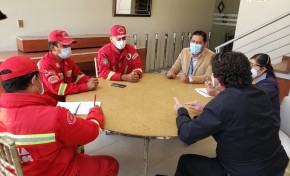 El TED Cochabamba y la Unidad de Bomberos diseñan un plan para prevenir incendios en el CITEC