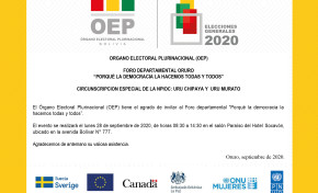 El TSE promueve la deliberación de candidatos en circunscripciones especiales e informa sobre el procedimiento de votación en mesas mixtas