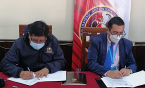Autoridades del TED de Potosí y de la Universidad Tomás Frías suscriben un acuerdo de cooperación para las elecciones