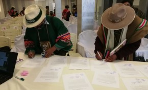 La AIOC Salinas respalda labor del TED Oruro