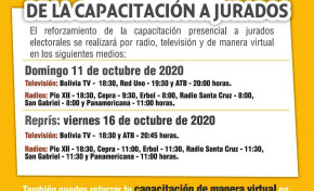 Programa de capacitación a jurados electorales se transmitirá en 120 medios de comunicación