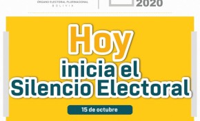 Rige el silencio electoral desde las cero horas del jueves 15 de octubre