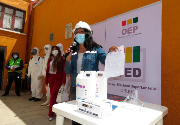 El TED Oruro dispone la fumigación de los recintos electorales