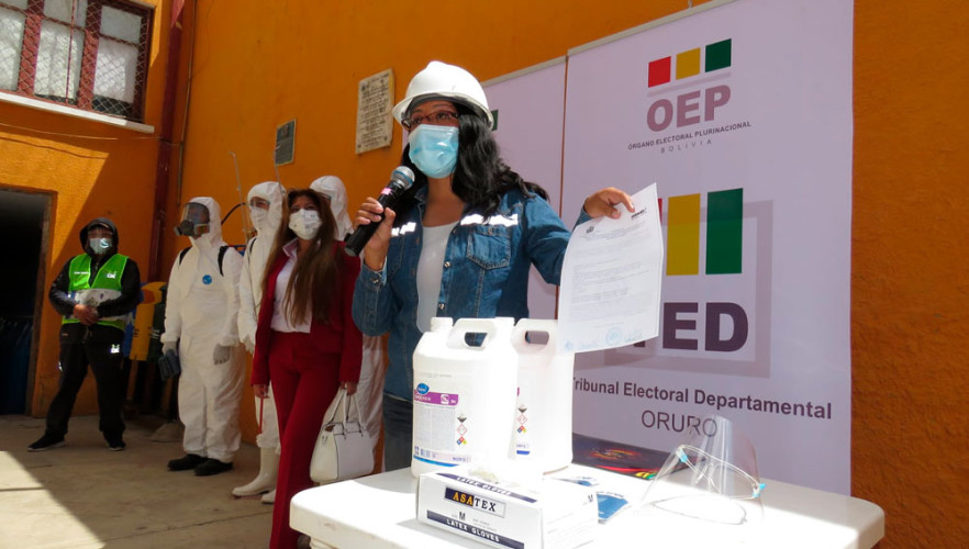 El TED Oruro dispone la fumigación de los recintos electorales