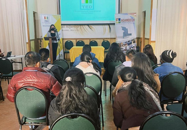 El TED Chuquisaca, Agamdech y Adecoch realizan diálogo sobre los derechos de las mujeres, acoso y violencia política