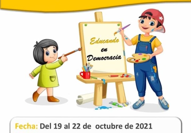 El TED Santa Cruz habilita un espacio de exhibición de dibujos y pinturas del concurso Educando en Democracia