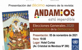 El OEP presentará el décimo número de la revista Andamios en Santa Cruz de la Sierra