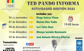 Inicia quinto ciclo del programa televisivo “TED Pando Informa” para dar a conocer las actividades de la gestión 2021