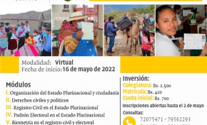 Inscripciones para el Diplomado en Registro Civil serán hasta el 13 de mayo