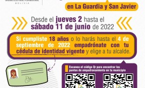 Conoce quienes pueden empadronarse para elección de alcaldes en La Guardia y San Javier