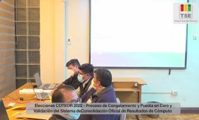 El TSE realiza el congelamiento del software y puesta en cero del sistema de cómputo para las elecciones de Coteor