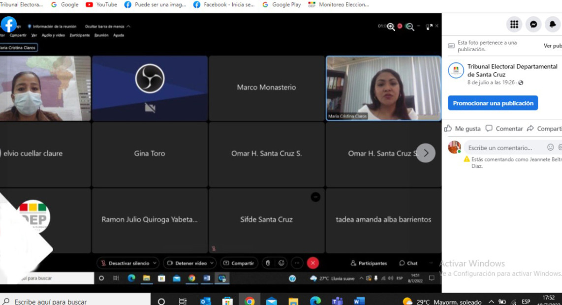 REUNION JUECES ELECT SCZ