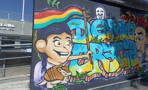 “LA DEMOCRACIA EN BOLIVIA” ES EL MURAL GANADOR DEL CONCURSO POR LOS 40 AÑOS DE DEMOCRACIA EN LA CIUDAD DE LA PAZ