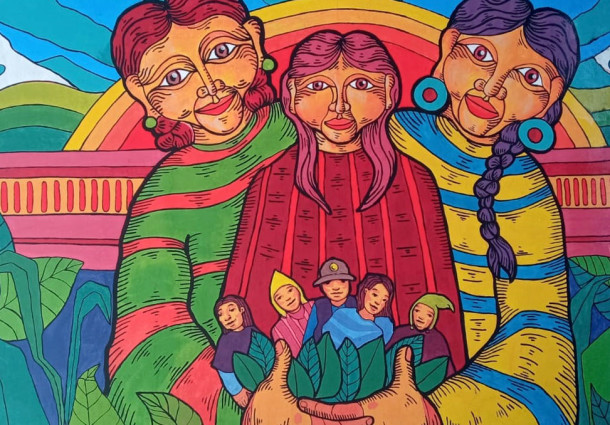 TED LA PAZ REALIZA EL ACTO DE REVELACIÓN DEL MURAL DEL COLECTIVO ARTISTICO "TRONO" EN LA CIUDAD EL ALTO