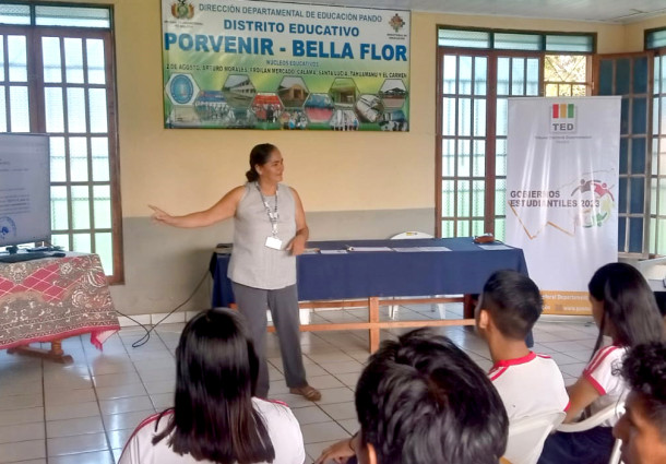 TED Pando capacita a maestros y estudiantes del área rural para que apoyen en la conformación de gobiernos estudiantiles