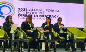 En el Foro mundial de democracia directa, celebrado en México, la vicepresidenta del TSE, participó como conferencista junto a representantes electorales de distintos países
