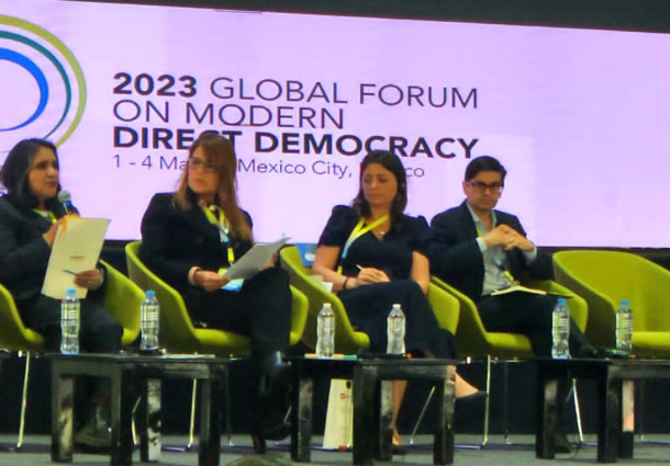 En el Foro mundial de democracia directa, celebrado en México, la vicepresidenta del TSE, participó como conferencista junto a representantes electorales de distintos países