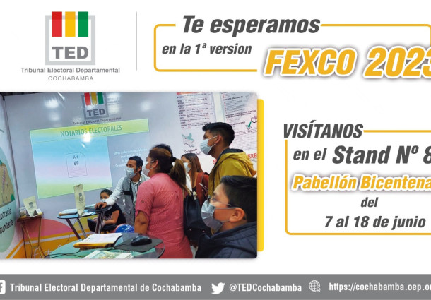 TED Cochabamba participa en la primera versión de la Fexco 2023 con servicios para la población