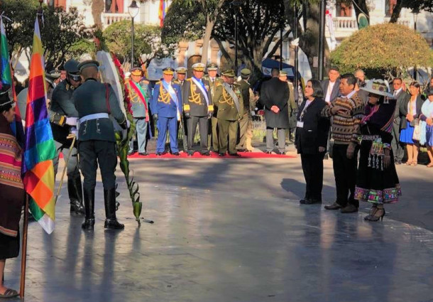 Sucre: TSE participa en los actos cívicos en homenaje al 198 aniversario de la independencia de Bolivia