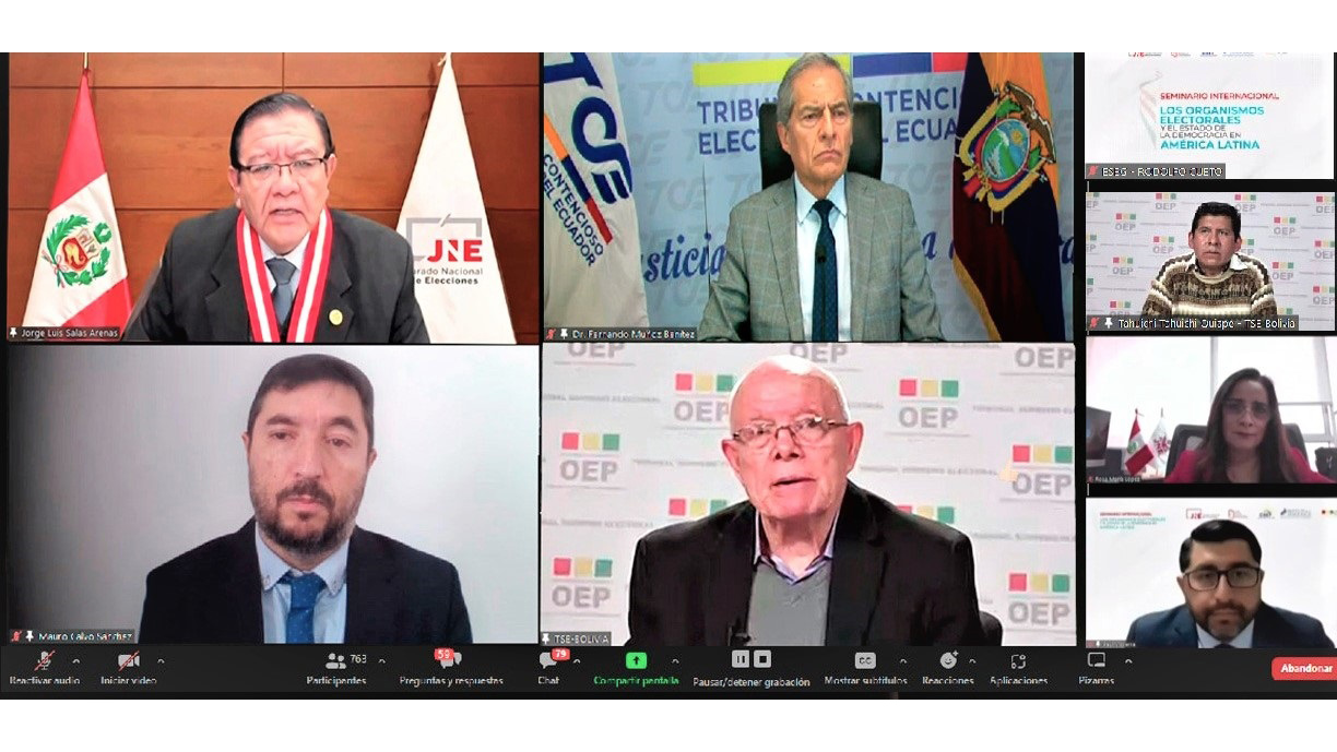 ORG ELECTORALES PERU BOLIVIA ECUADOR