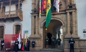 Presidente y Vicepresidente del TED Chuquisaca participan del Acto de Reivindicación Patriótica