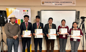 UE Técnico Humanístico Plena Roberto Pérez Patón representará a La Paz en las Olimpiadas de la Democracia Intercultural 2023