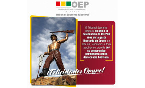 Oruro, un departamento que ejerce y profundiza la democracia intercultural