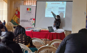 El TED La Paz capacita a docentes y estudiantes de unidades educativas rurales para la Elección de Gobiernos Estudiantiles