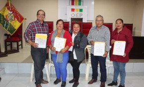 Asambleístas campesinos departamentales del Beni recibieron su credencial por parte del TSE