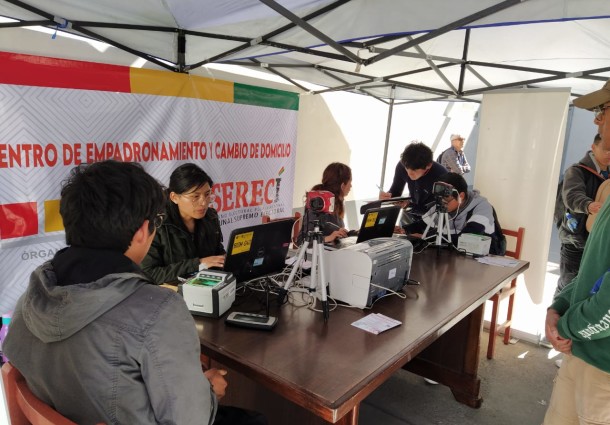 Serecí La Paz continúa el empadronamiento biométrico en 13 puntos de registro